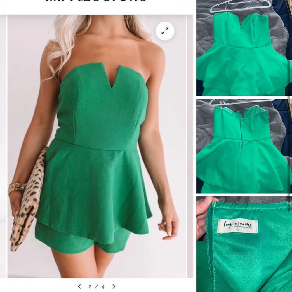 Impressions Emerald Strapless Romper